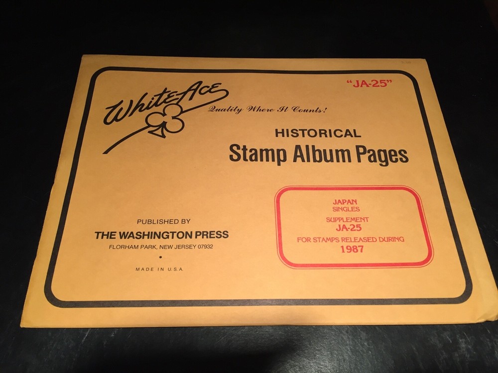 New White Ace Stamp Supplement Pages   Japan JA-25 - 1987
