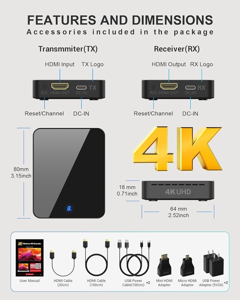 4k Ultra HD Wirless HD Extender