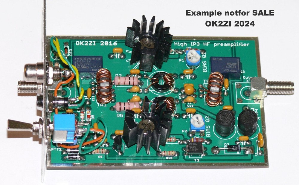 Push-pull HF preamplifier high IP3 bare PCB