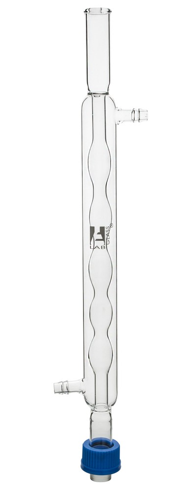 300mm Bulb Condenser, Screw Thread, 19/26 Cone/Socket, Borosilicate - Eisco Labs