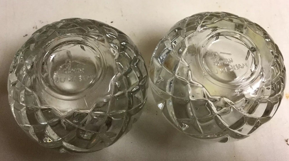 Home Interior Glass Candle Holders Pair