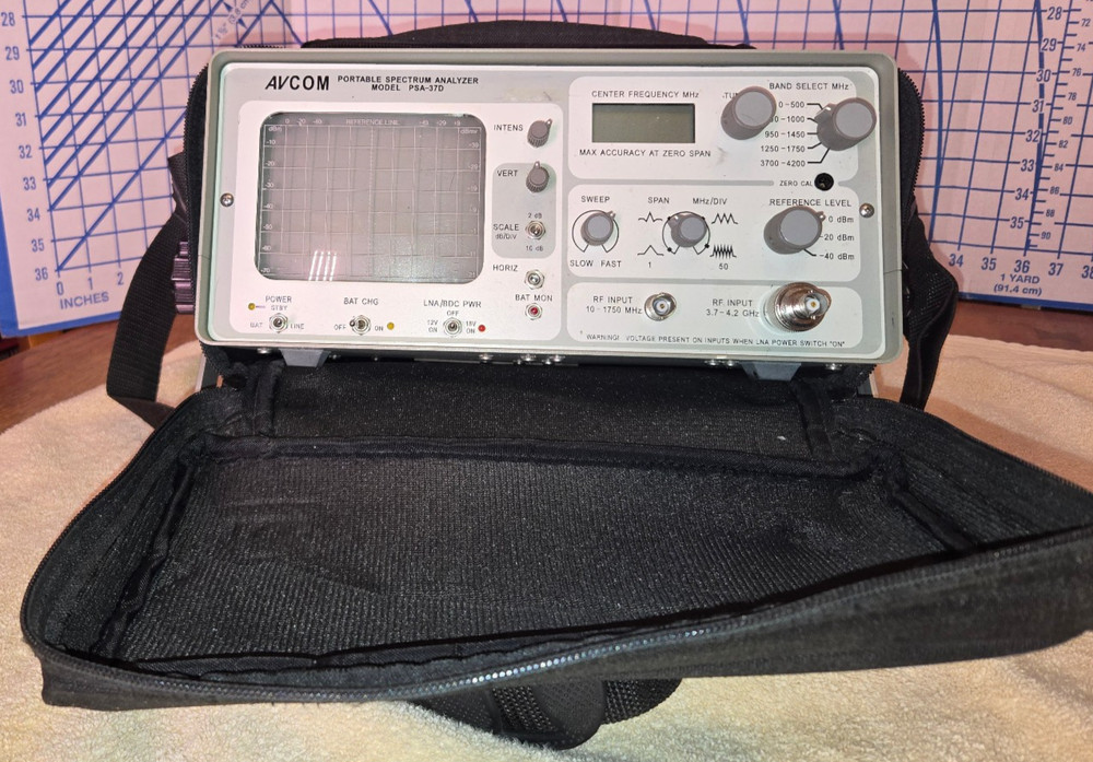 Used AVCOM PSA-37D Portable Spectrum Analyzer – Powers On