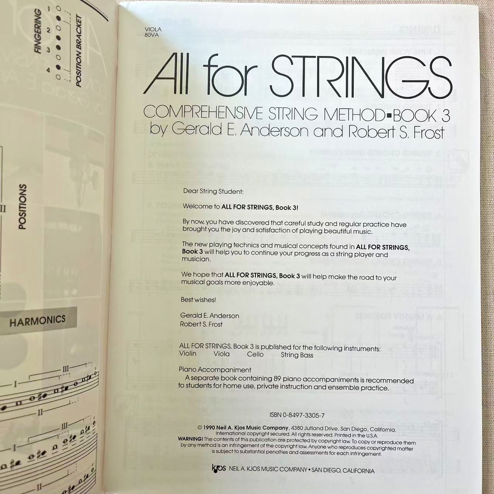 All For Strings Viola:Book 3, Comprehensive String Method - 80VA-550