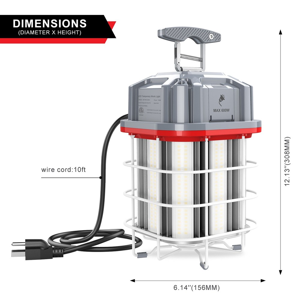 100W LED Temporary Work Light Industrial Construction Linkable High Bay Lights