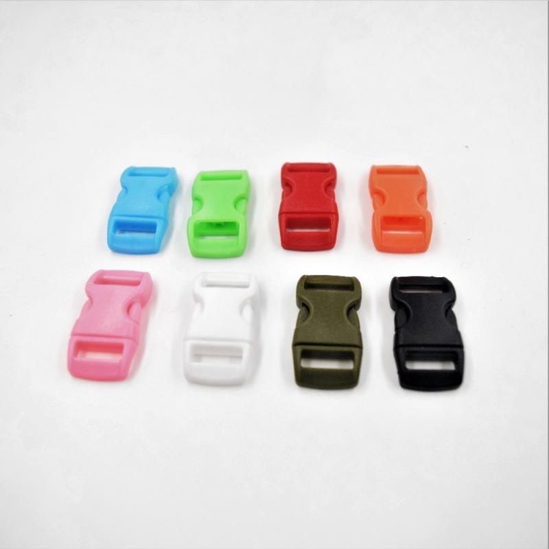 25pcs Side Release Plastic Buckles Clips For Webbing 10mm various colors