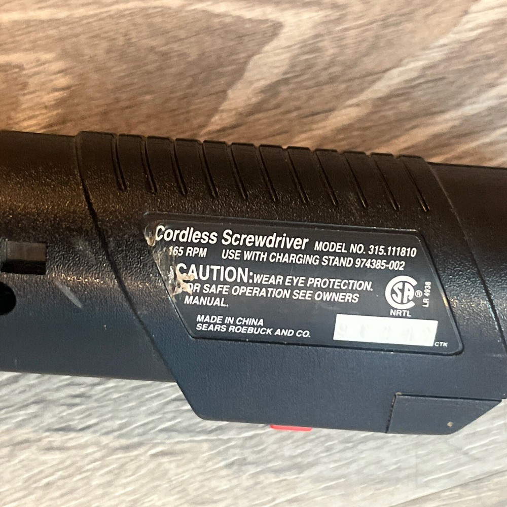 craftsman Cordless Screwdriver Model 973.111380 2.4V TOOL ONLY UNTESTED