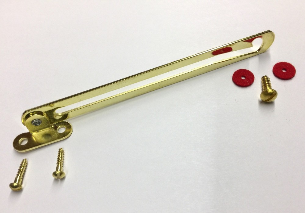 Replacement Brass Piano Bench Top/Lid Prop Support w/Screws & Instructions