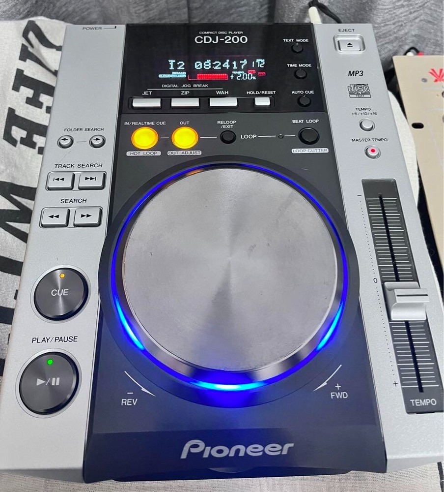 Pionner CDJ-200 DJ Turntable Player Controller Mix Loop CD Mp3 JUNK Power Only