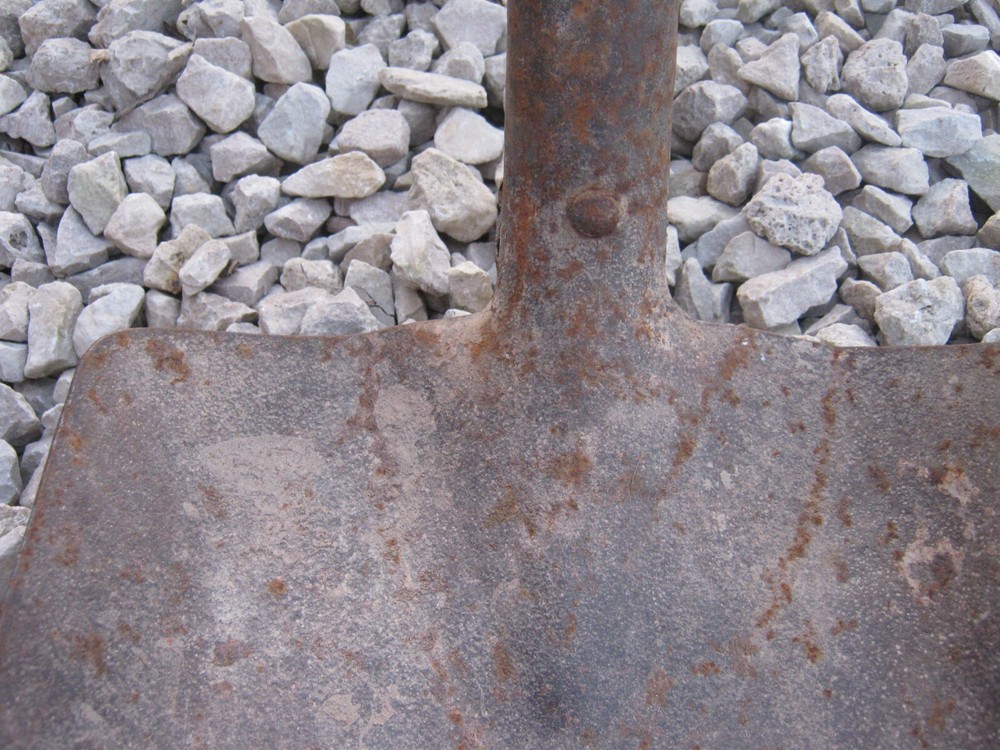 no handle Rusty Original Vintage Primitive Steel Shovel Head only