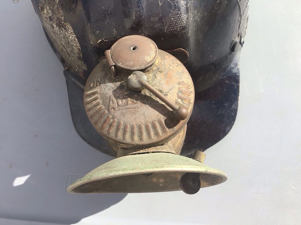 VINTAGE - MSA COMFO CAP - COAL MINERS HARD HAT WITH LIGHT