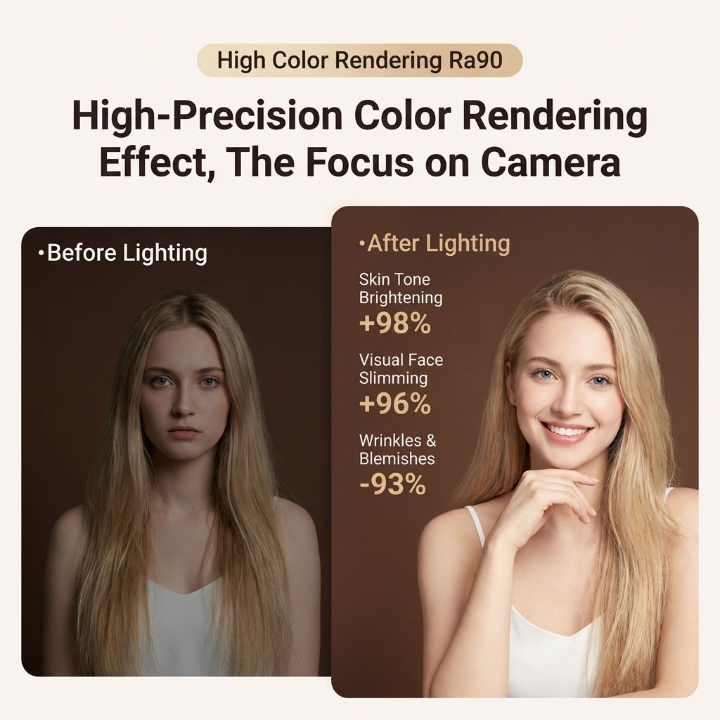 10-inch Ring Light LED Fill Light with Three Color temperatures for Live Video
