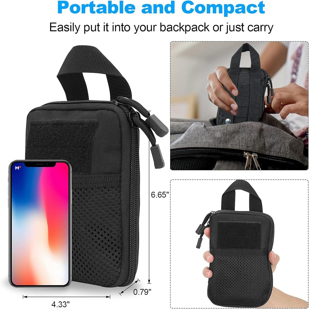 Tactical EDC Pocket Organizer Pouch, Mini Small Tool Storage Pouch Bag