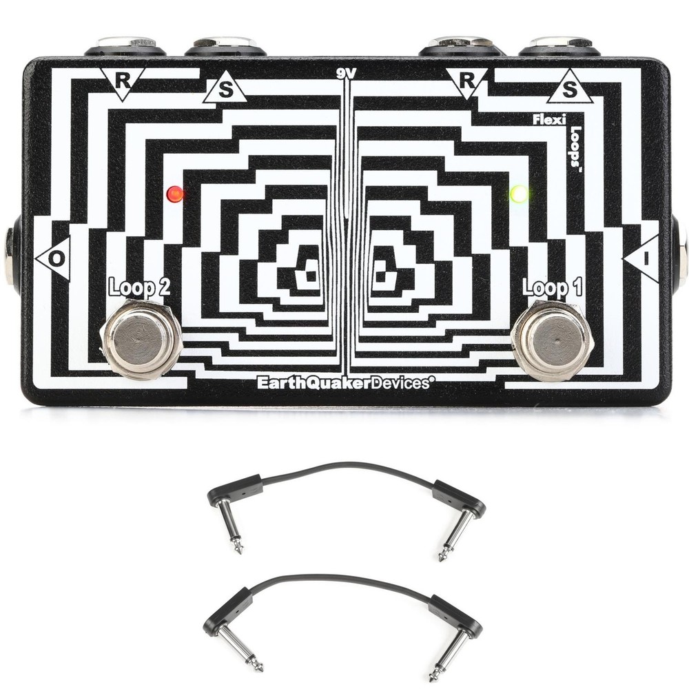 EarthQuaker Devices Flexi Loops Pedal with EBS Patch Cables