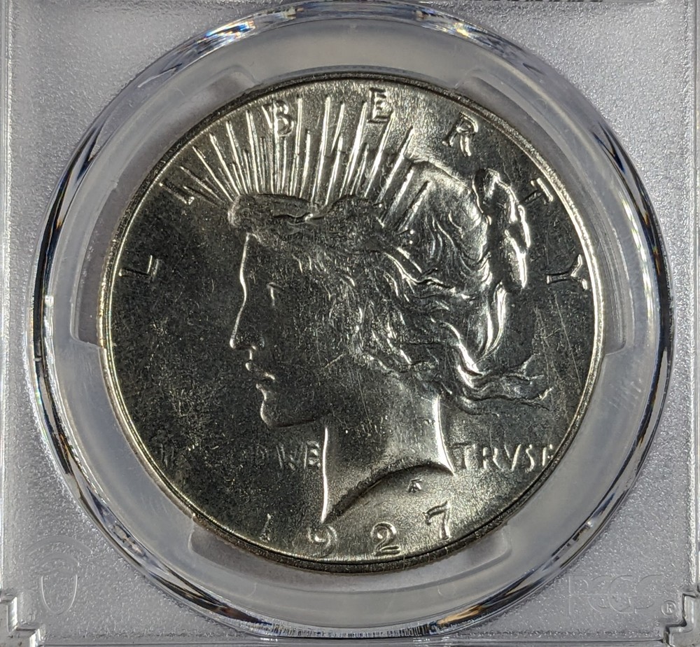 1927 S Peace Silver Dollar PCGS UNC