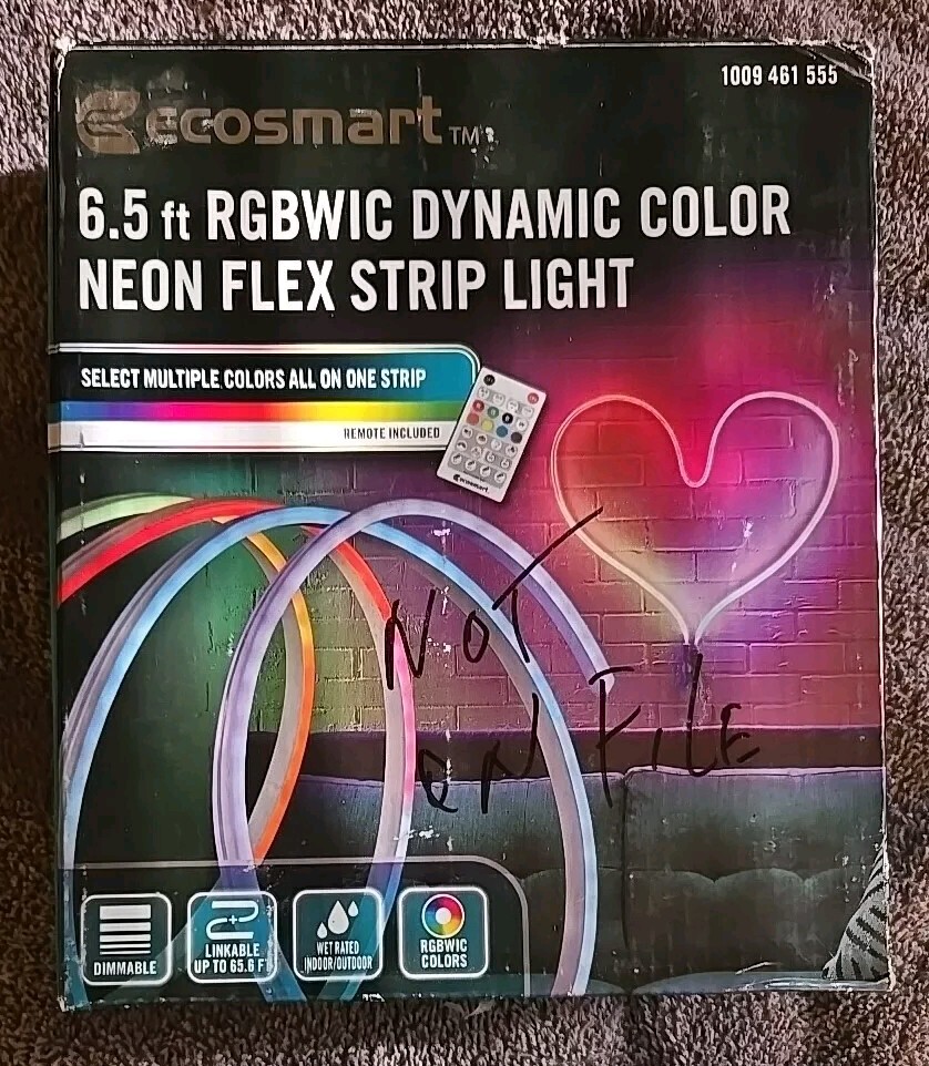 EcoSmart 6.5 ft. Color Changing Dimmable PlugIn LED Neon Flex Strip Light