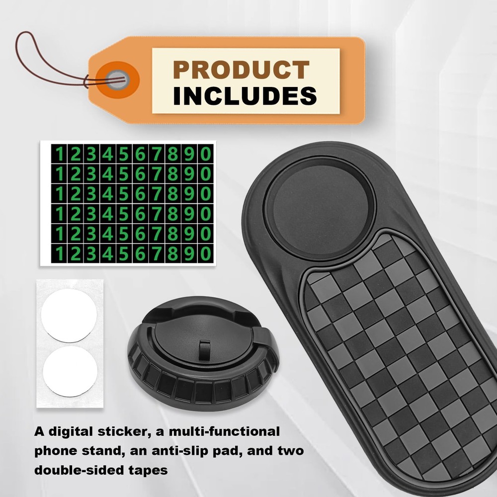 Universal Multifunction AntiSlip Car Dashboard Mat, Rotatable Car Holder Dash...