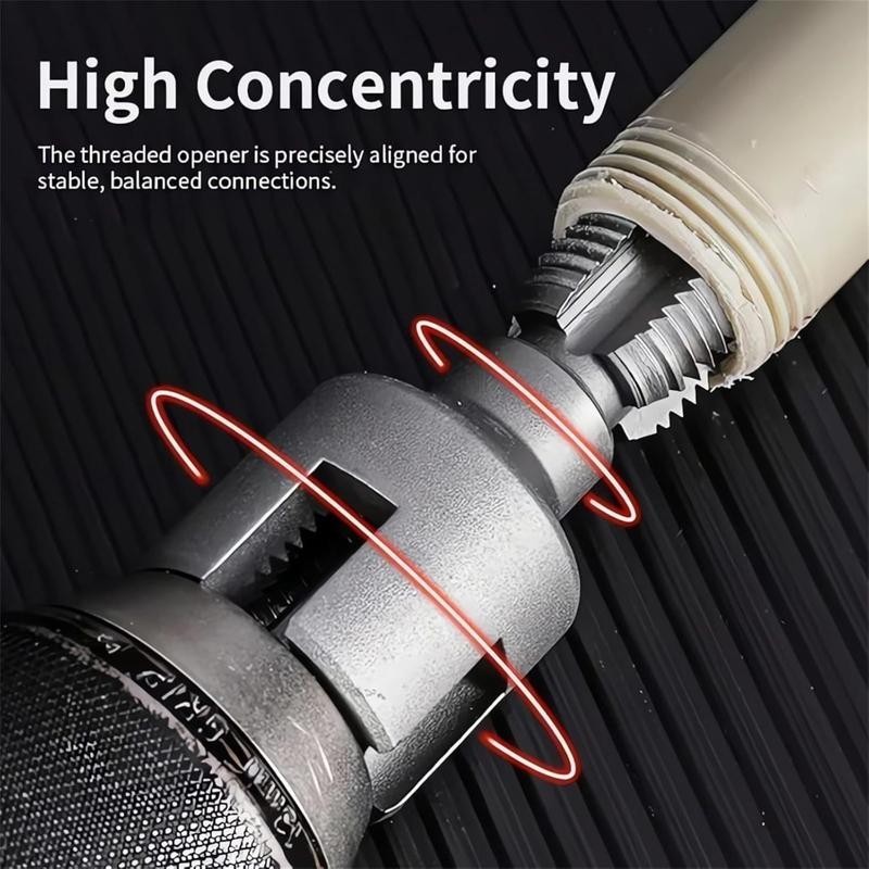 PVC Pipe Threading Tool, 1/2'' & 3/4'' Dies, Drill Compatible (2PCS)