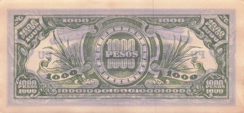 Philippines 1000  Pesos  ND. 1942  WW II Issue Block PU Uncirculated Banknote HJ