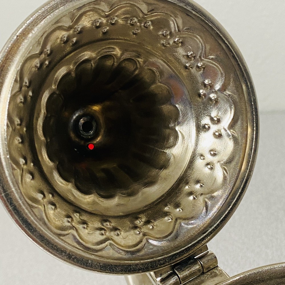 Vtg MAGMA SILVER PLATED TEA POT TURKISH COFFEE POT MADE IN MOROCCO Red Disk