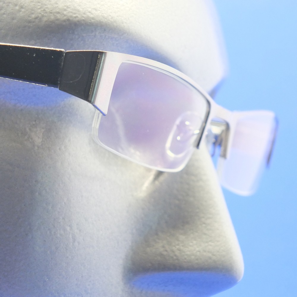 Computer Reading Glasses Hot Silver Tech Frame Bottomless Screen TV Lens +1.50