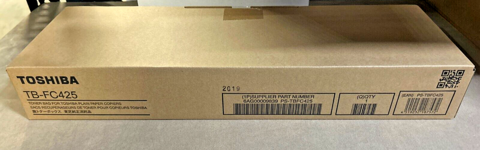 Genuine Toshiba TBFC425 / TB-FC425 Waste Toner Container for E-studio 2525AC