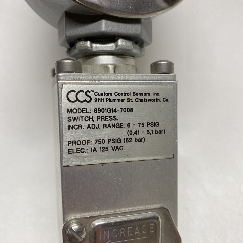 NIB CCS 6901G14-7008 Pressure Switch