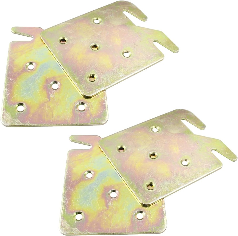 4Pcs Wood Bed Rail Hook Plates, Heavy Duty Fitting Bracket with...