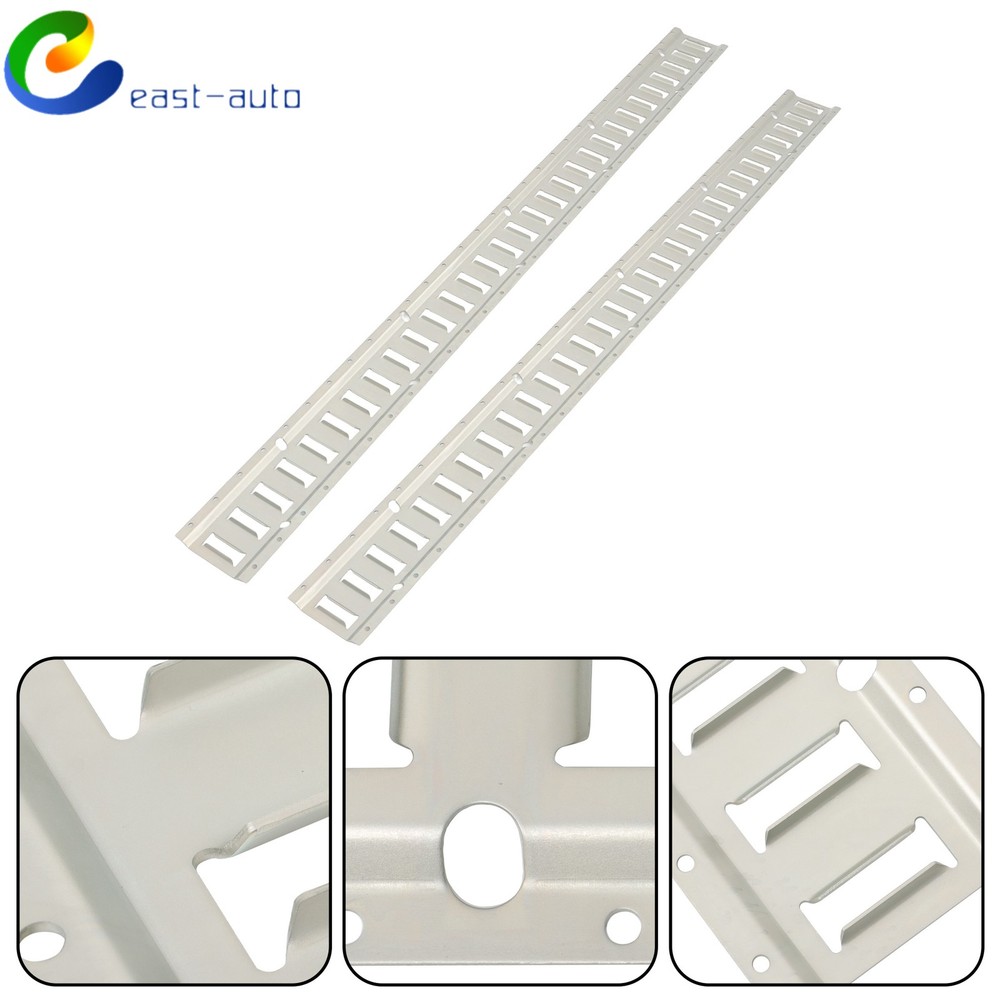 Silver 2PC 5' E-Track Tie-Down Rail For Truck Trailer Cargo Van Utility