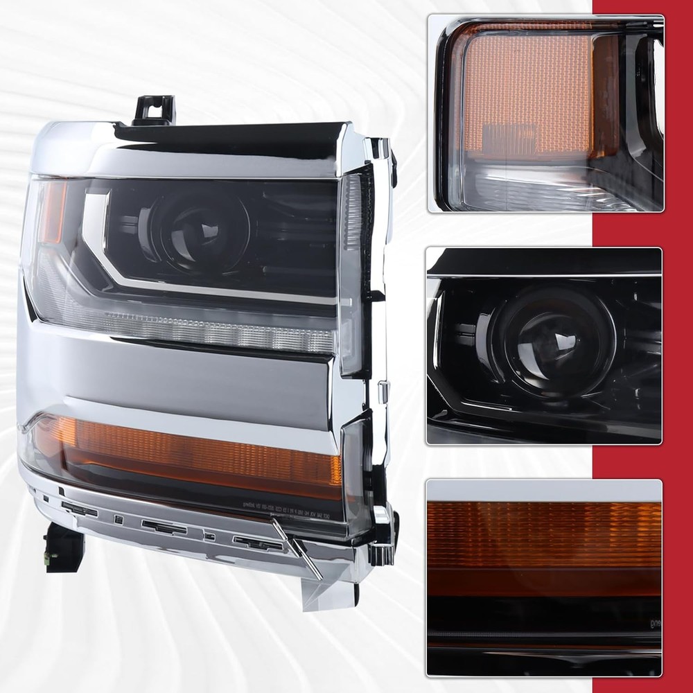 LED Projector Headlight Right for Chevy Silverado 2016