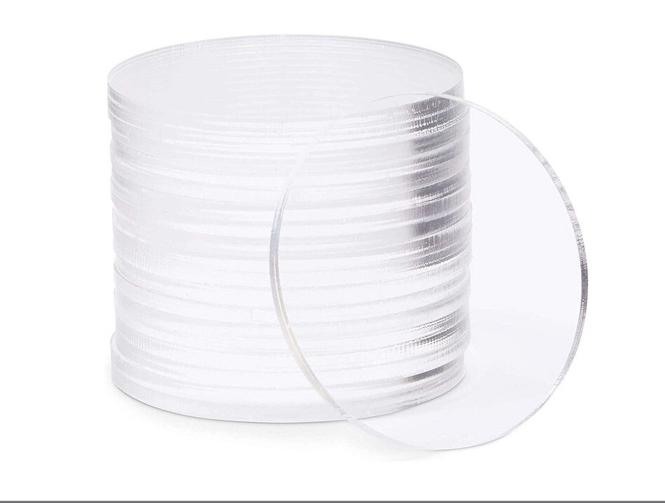 Plastic Circle Disc Round Acrylic Sheet Clear 1/4" x 10" DIAMETER