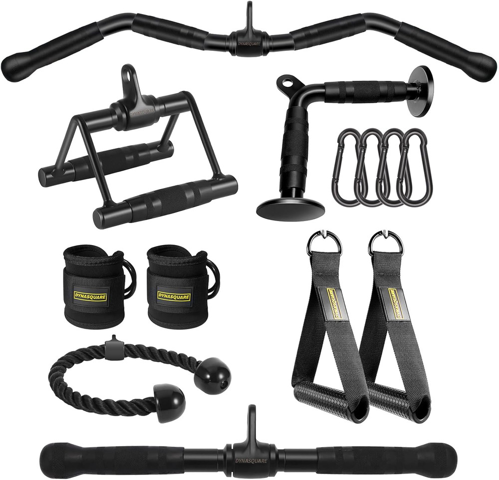 LAT Pulldown Attachments Combo, Cable Machine Accessories, Heavy Duty Steel