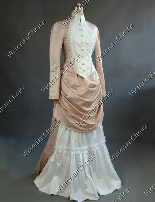 Victorian Edwardian Bustle Vintage Wedding Dress Bridal Gown Riding Habit 139