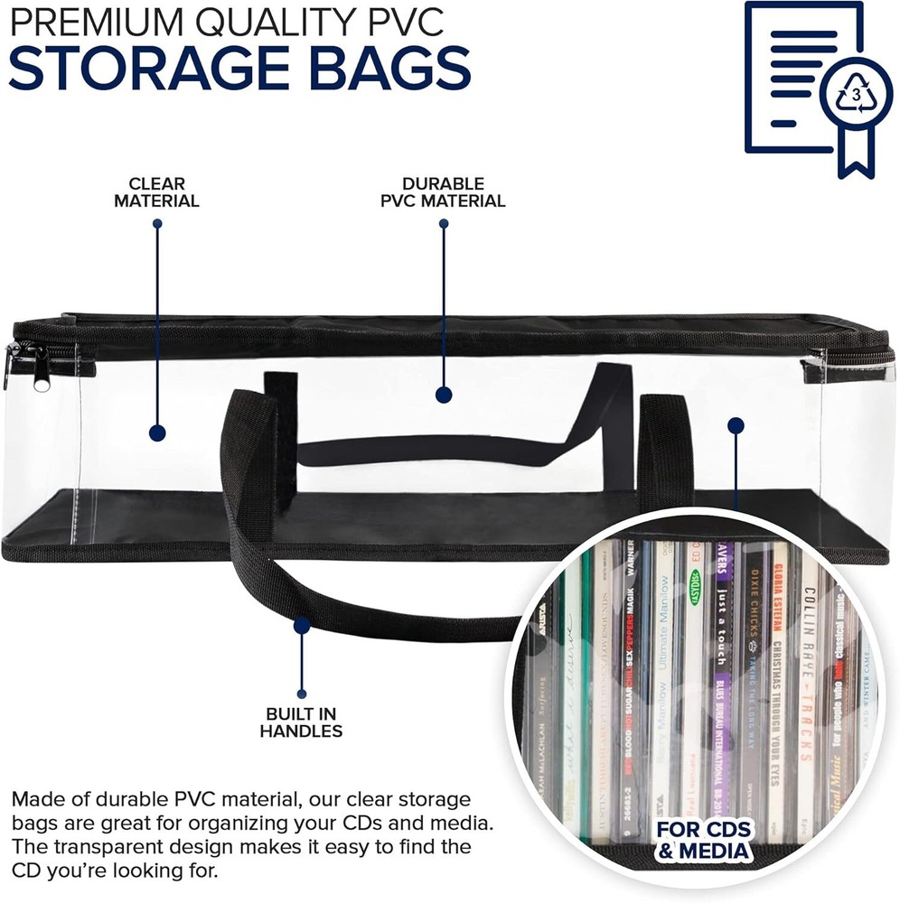 4 CD Storage Rack Box Holder Disk Case Media Display Space Store Organizer Black