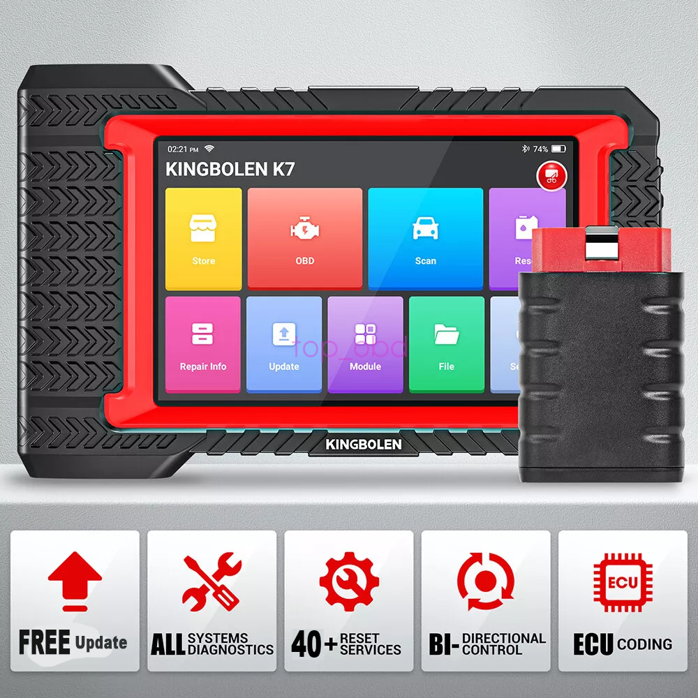 2026 KINGBOLEN K7 Auto OBD2 Bidirectional Scanner Full System Diagnostic Coding