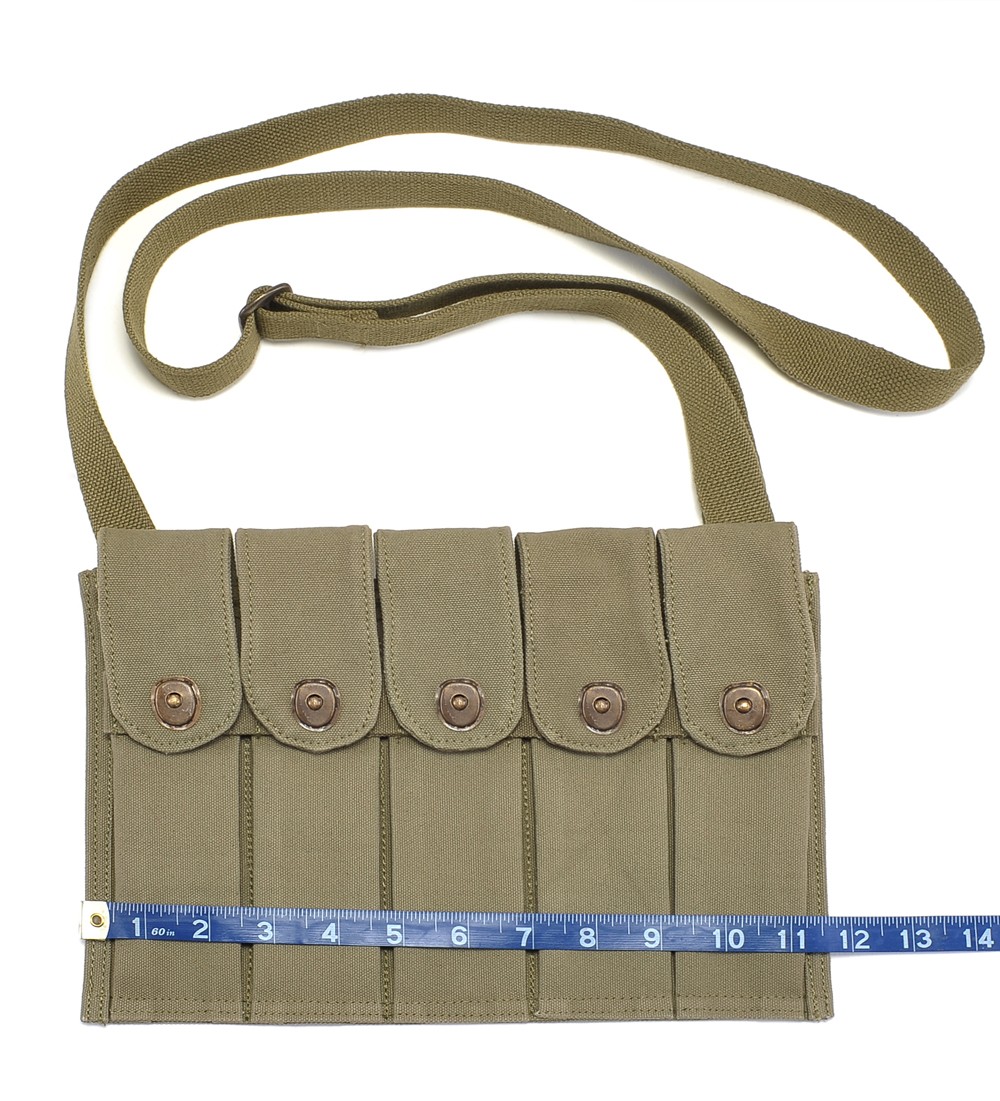 WW2 Rigger Made M1 Carbine 5 Cell Magazine Pouch with Shoulder Strap JT&L 1944