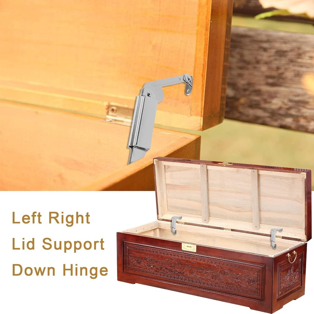Spring Lid Support Hinge, 2Pcs Left Right Hardware Hinge for...