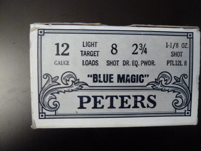 VINTAGE PETERS BLUE MAGIC TARGET LOAD SHOTSHELL BOX