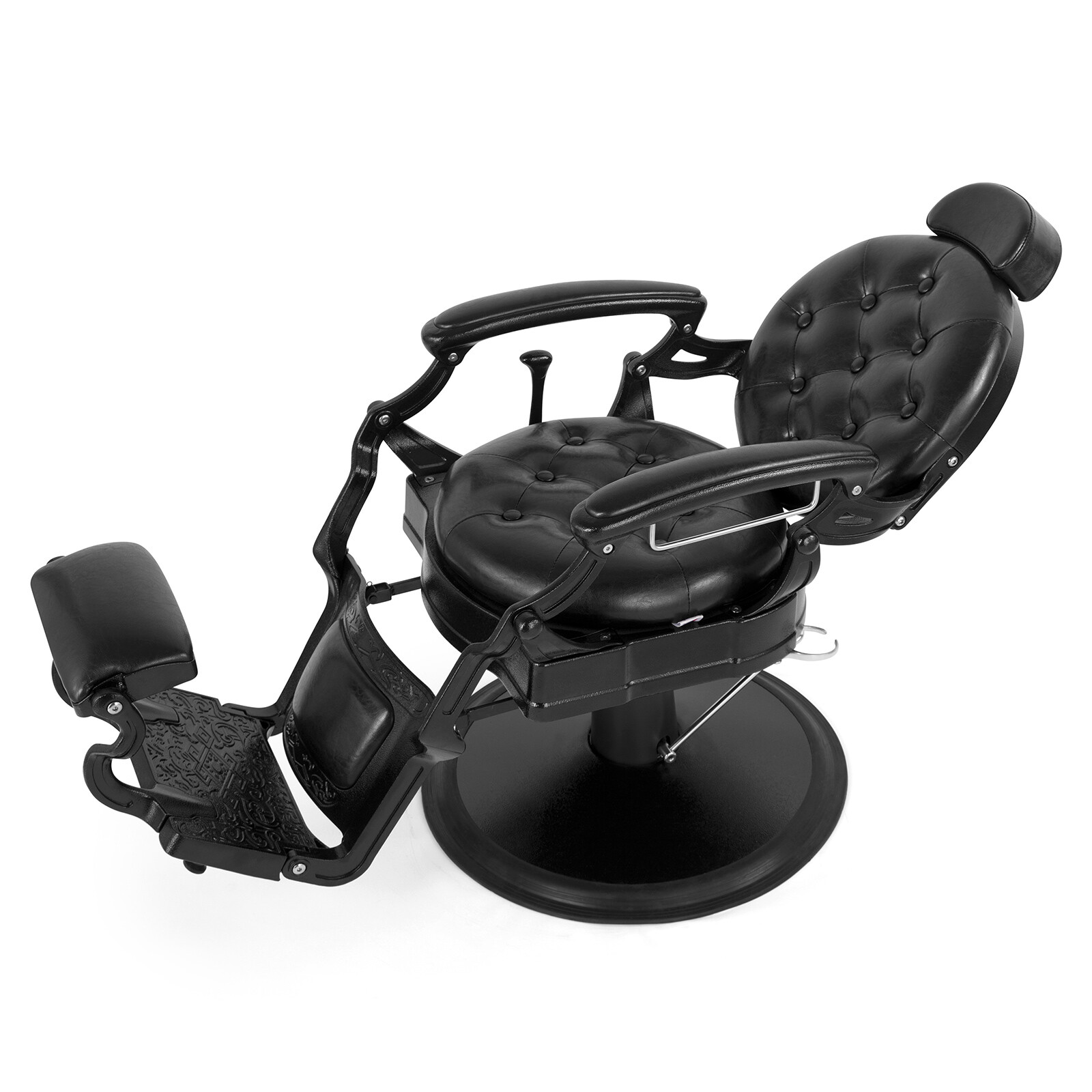 Vintage Black Heavy Duty Barber Chair Hydraulic Recline All Purpose Salon Beauty