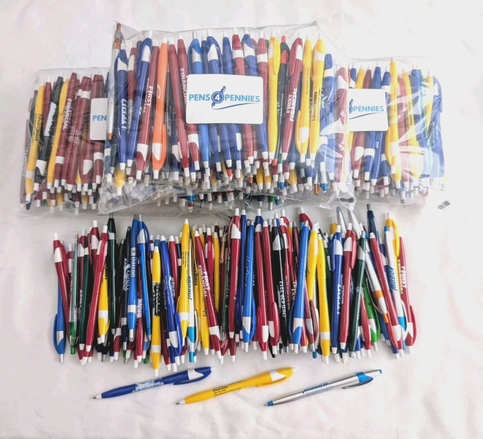 500 Bulk Misprint Retractable Pens Lot JAVALINA by HUB PEN Multicolor Mixed Case