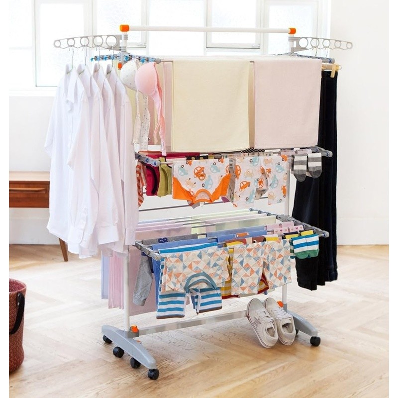 Portable Collapsible Drying Rack Adjustable Laundry Organizer Space Saver New