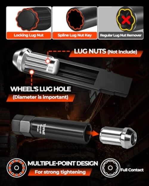 10 Spline Lug Nut Socket, Replacement for TA20-19/21C, ompatible Ta20 19-21