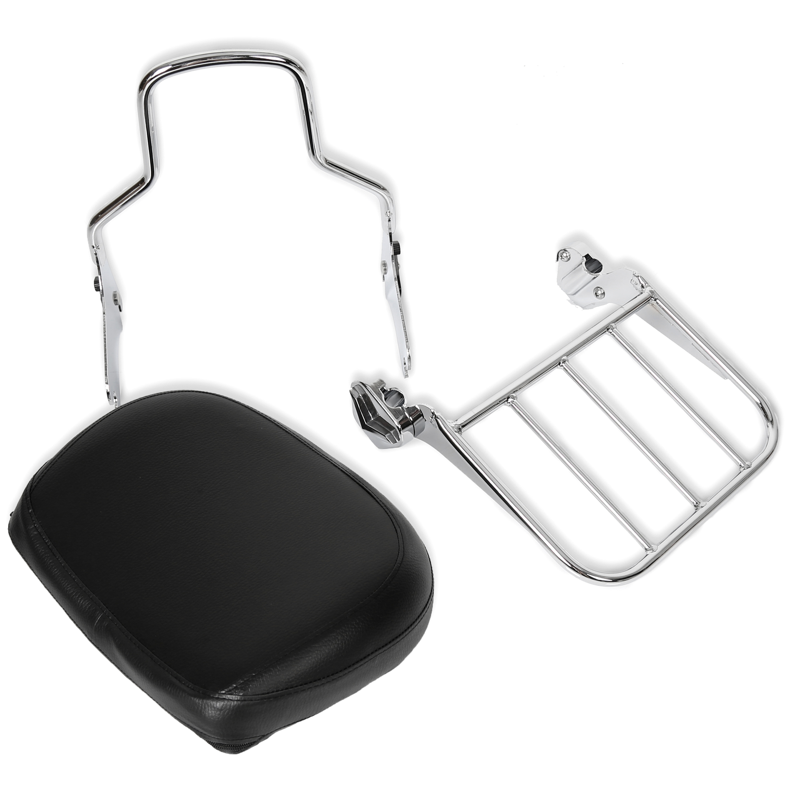 Detachable Sissy Bar Backrest Luggage Rack For Harley Road Street Glide 97-08