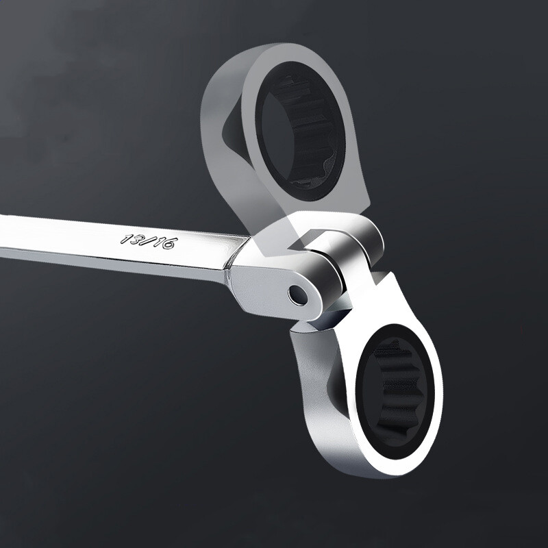 Standard Ratchet Wrenches Flex-Head Open End SAE Wrench Flexible Spanner Tool