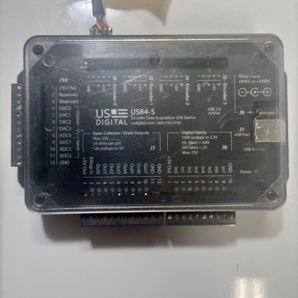 US Digital USB4-S Encoder Data Acquisition Device - Untested, Powers On