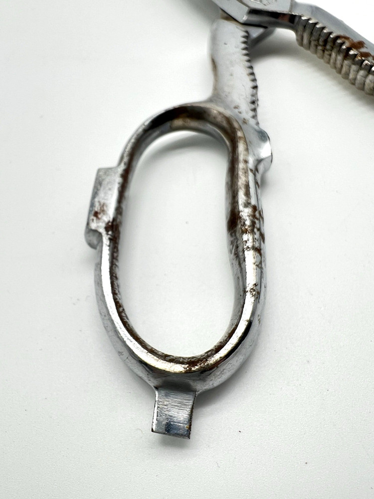 Vintage VIM Italy Curved Blade Kitchen Shears Scissors - Silver