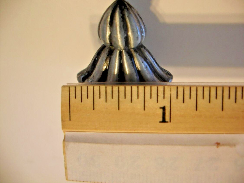 Vintage Nos Drawer Pull Silver/Pewter & Black Barber Pole Shape Cabinet Handle