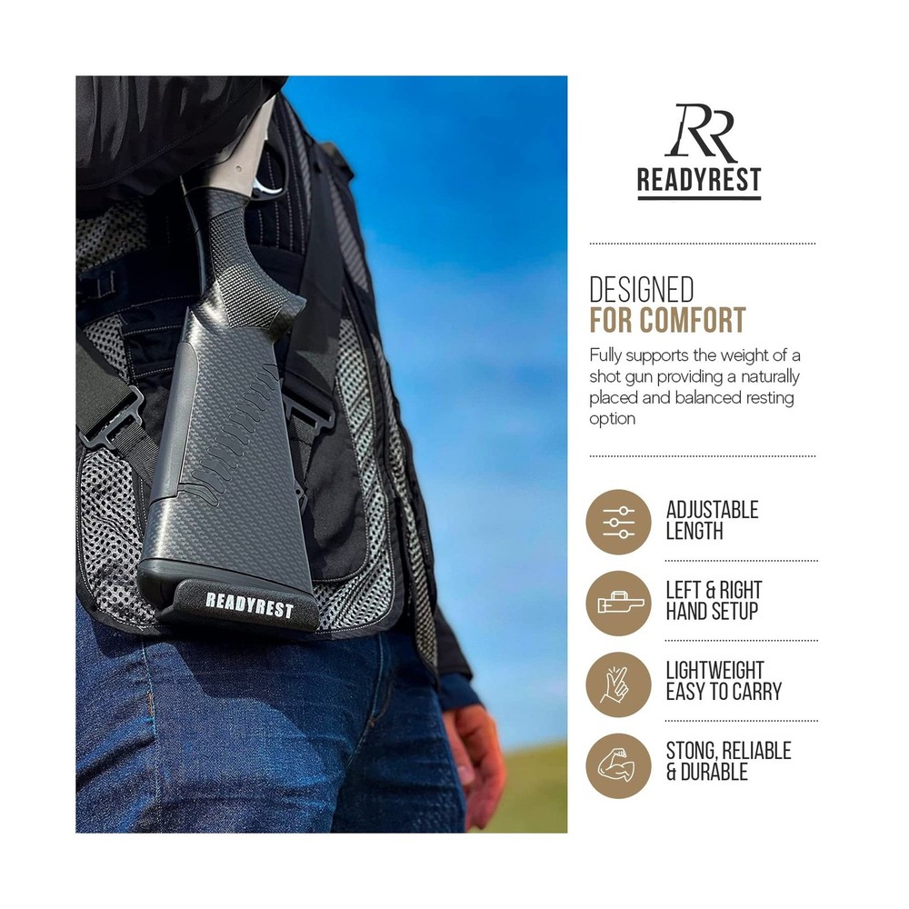 ReadyRest Shotgun Rest Accessory for Sporting Clays, Trap Shooting, Pheasant ...