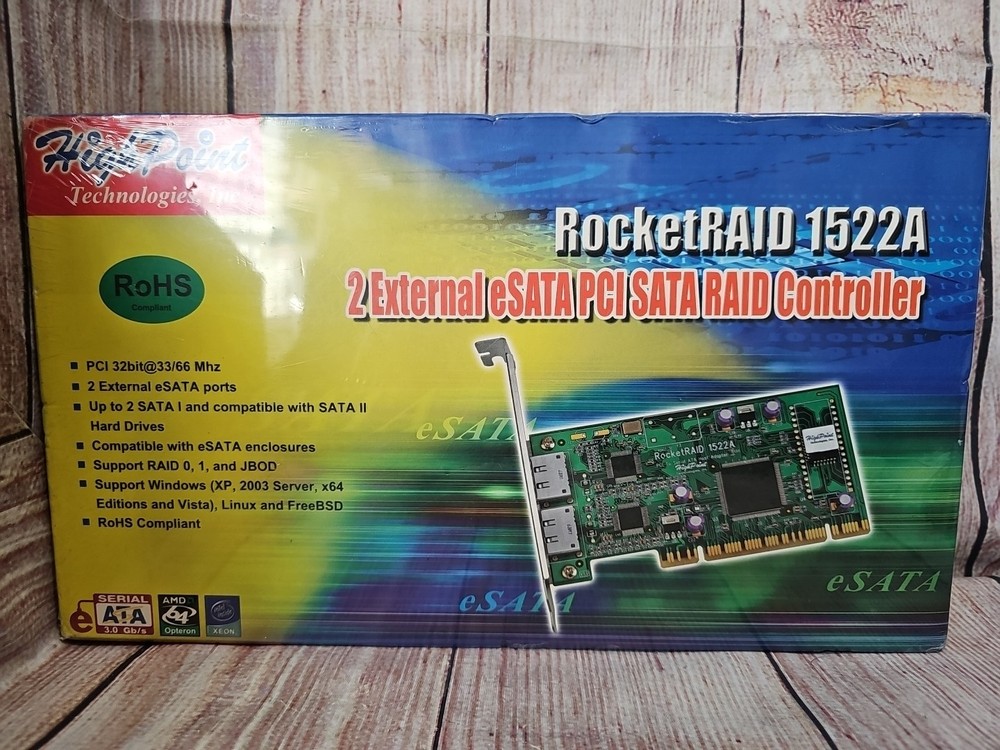 HighPoint Technologies RocketRAID 1522A 2 External Controller -NEW SEALED