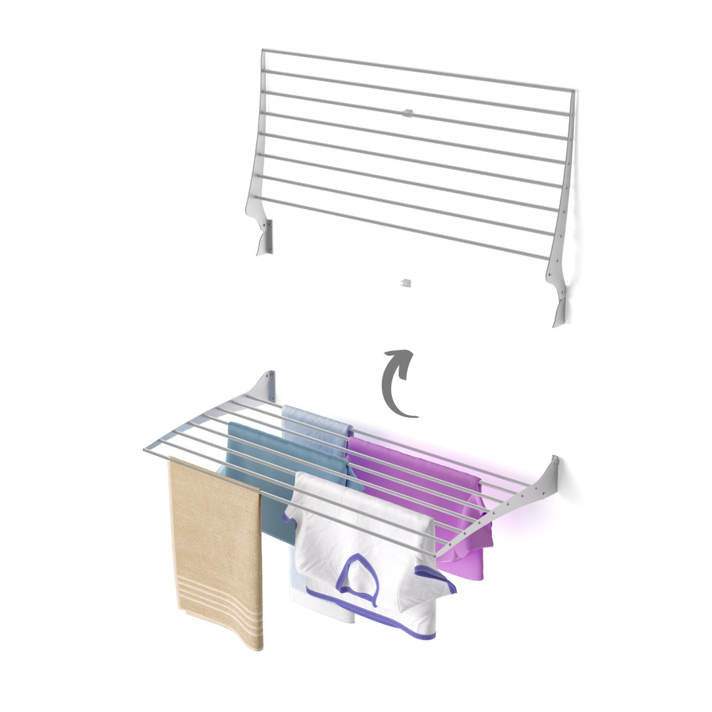 Wall-Mounted Clothes Airer, Space-Saving Drying Rack, Folding Clothes Line