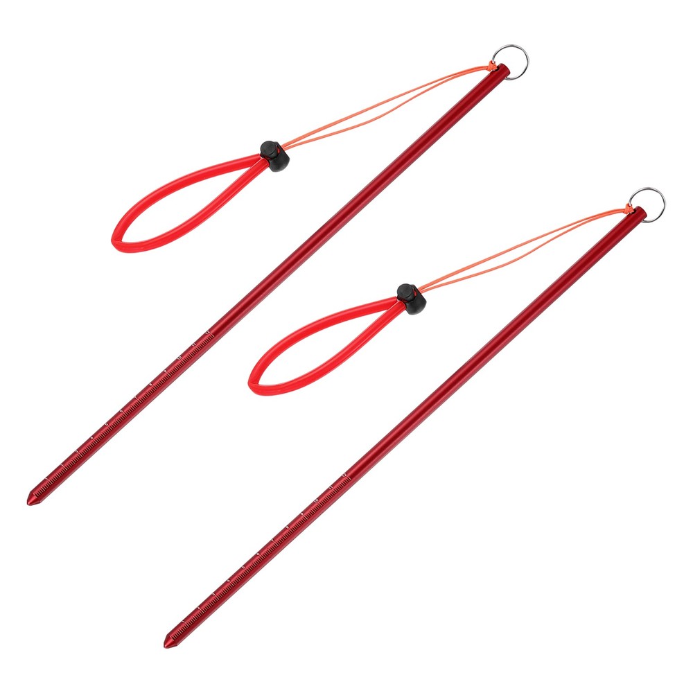 Diving Pointer Stick, 2Pcs Alloy Diving Stick Rod with Measurement, Red